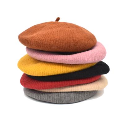 China New Character Pattern Beret Hat Custom, Simply Many Colors Wool Beret For Girl, OEM Beret Wool Painter Hat for sale