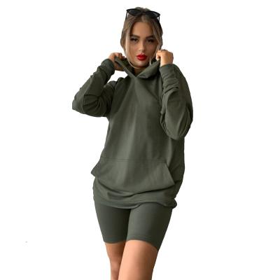 China Anti-wrinkle autumn sweatshirt solid color loose women hooded casual hoodies for sale