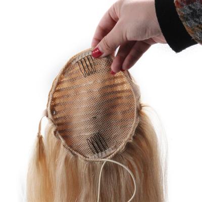 China Best Silky Wave Straight Selling 100% Indian Virgin Hair Raw Remy Drawstring Ponytail Extension for sale