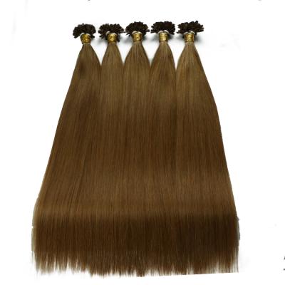 China Wholesale Silky Straight Wave Remy Cuticle Aligned Human Hair Pre Bonded Keratin Nail U Tip Extensions for sale