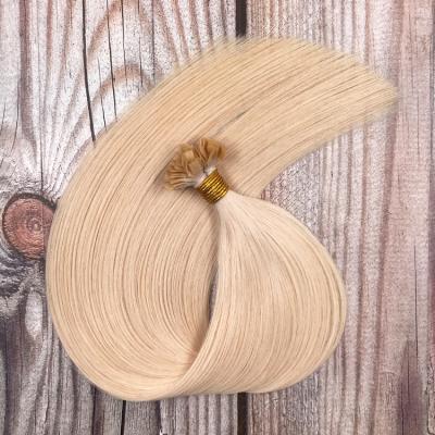 China Wholesale Silky Straight Wave Pre Bonded Virgin Blonde Keratin Hair Extension Tip Flat Hair Extension for sale