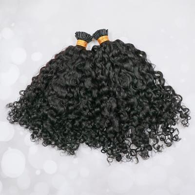 China Prebonded I Tip Hair Thin Soft Thick Shedding Barely Shedding Extension Install By Micro Curly Beads Curly I Tip Hair Hair Products for sale