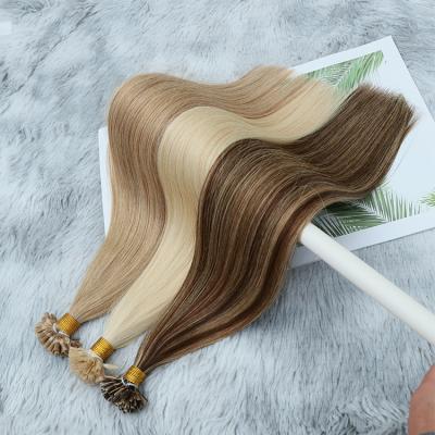 China Silky Straight Hot Sale Double Wave Keratin Hair U Tip Hair Extensions 100% Pulled for sale