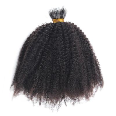 China 4A 4C Silky Straight Afro Curly Hair Micro Loop Hair Extension for sale