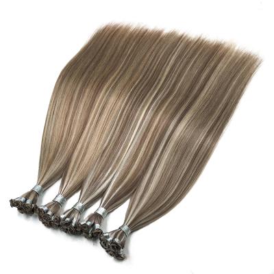 China 12a Grade Silky Straight Russian Super Drawn Double Wave Hair Weft Extensions Bone Right Hand Tied Weft for sale