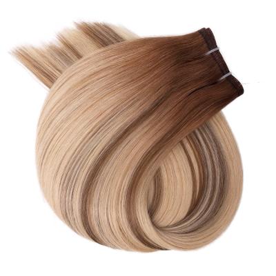 China ALL 10A Virgin Human Hair Unprocessed Brazilian Seamless Weft Bundle Hair Flat Weft for sale