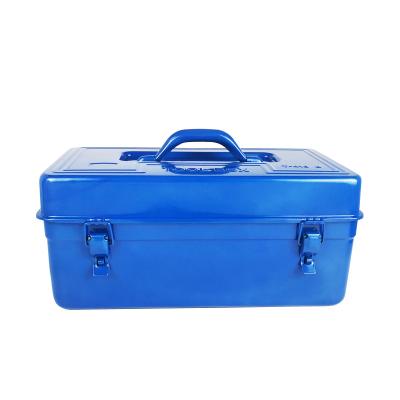 China Convenient T-410B Customized metal toolbox large capacity double-layer space iron toolbox various customized colors simple iron gift box for sale