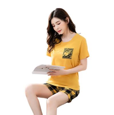 China Cute Cartoon Two Piece Shorts Sheathed Shorts Summer Large Loose QUICK DRY Pajamas Women Home Wear for sale