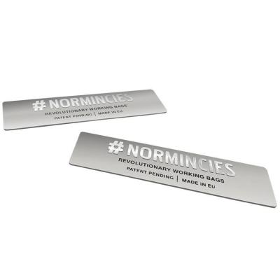 China Europe Logo Screen Printed Metal Nameplates Custom for sale