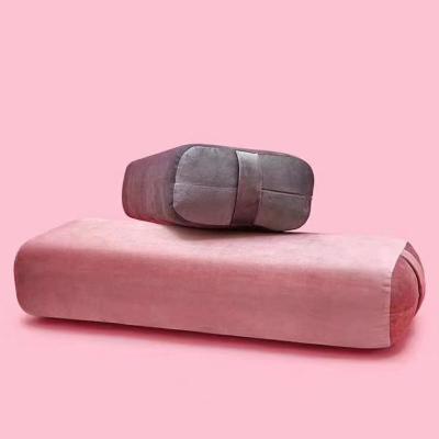 China Trainnng Wholesale Adult Rectangular Fabric Buckwheat Foam Cotton Yoga Bolster Pillow for sale