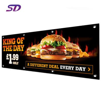 China Customized Various Occasions Car Food Hanging Advertising Banner Flag for sale