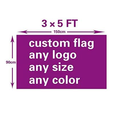 China Top Quality Hanging Widely Used Logo Printing Custom 3x5 Flags for sale