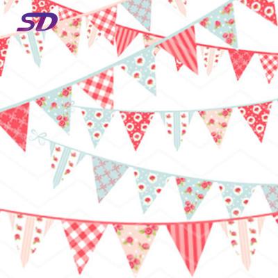 China Supplier Hanging High Quality Polyester Celebrated Party Bunting Flag For Decoration for sale