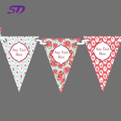 China Customized Hanging Party Flags High Quality Waterproof Bunting Bunting for sale