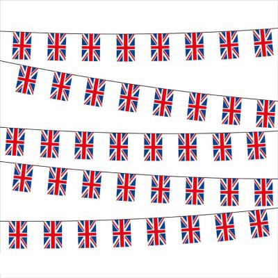 China 2021 hot sale high quality decorative national security string England bunting hanging colorful flag for sale