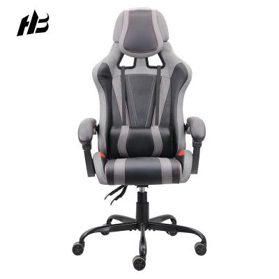 China Unique Spinning Gaming Chair Design Massage PU Leather RGB Led Luxury Racing Gaming Chair With Footrest for sale