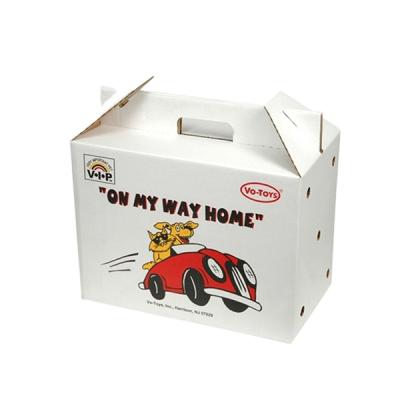 China Recycled Materials Custom Logo Printing Pet Carrier Cardboard Packaging Box for sale