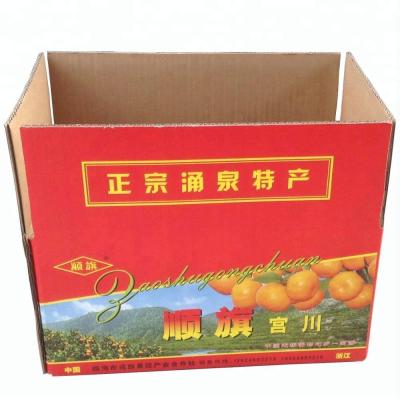 China Recycled Materials Corrugated Cardboard Full Color Printing Strong Packaging Box For Fresh Fruit for sale