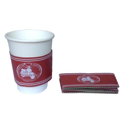 China Recycled Materials Disposable Recycled Paper Cup For Coffee With Carrier for sale