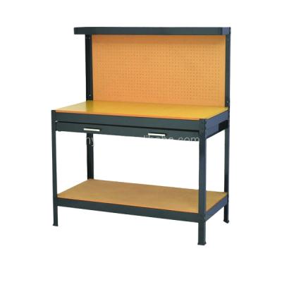 China Building Material Shops Single Drawer Industrial Workbench With Pegboard for sale