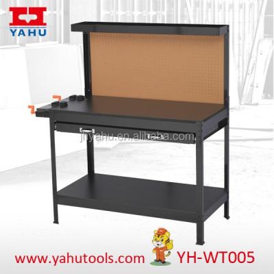 China Commercial Furniture Steel Frame Worktable with Peg Board and Clamps YH-WT005 for sale