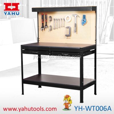 China Commercial Furniture Workbench Steel Screw Fixed with Peg Board YH-WT006A for sale