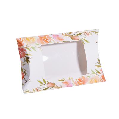 China Recycled Materials Packaging Custom Hair Craft Pillow Box Windows Accessories for sale