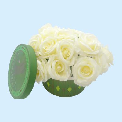 China Handmade Favor Luxury Cardboard Gift Tube Round Mounted Bouquet Delivery Cap Cylinder Packaging Flower Box for sale