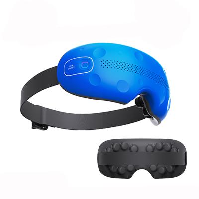 China Customized Smart Eye Massager Bi-Win Eye Massager With Music APP Vision Window 16 Soft Silicone Massage Heads 5 Modes Eye Vibration Massage Mask for sale