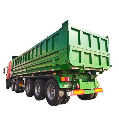 China Heavy Duty Truck Trailer 5 / 6 Axles Rear Dump Semi Trailer Used In Road Construction For Ghana West Africa for sale