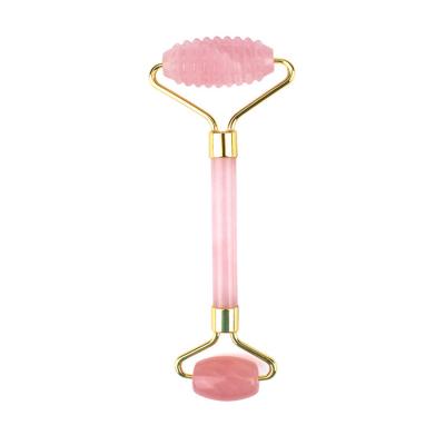 China 5.9 x 1.65 inch In China Manufacturer Multi-Functional Silent Natural Face Slimming Roller Massager Jade Roller Rose Quartz Facial Needle for sale