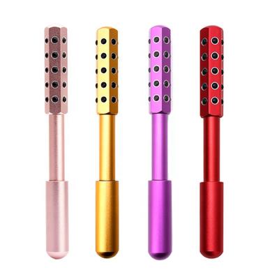 China Manufacturer Granule Metal Beauty Hand Held Roller Promote Blood Circulation Face Massager Roller for sale