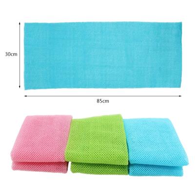 China EXFOLIATE 4 Colors Customized 100% Nylon Sponge Exfoliationg Shower Net African Bathing Body Scrubber For Skin Smoother for sale