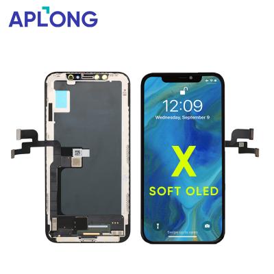 China Original Broken Phone High Fidelity Touch Screen Color Screen Fix Phone Replacement Display LCD For Iphone X for sale