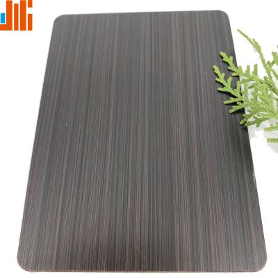 China Decorative/building Stainless Steel Door Material SUS304 Stainless Steel Sheet  Hairline Red Bronze for sale