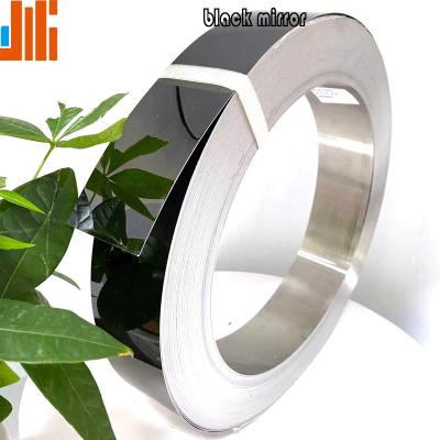 China Elevator/kitchen/indoor black color  stainless steel strip/tape/coil/belt SUS201/304/8k mirror/brush/hairline Advertising word/logo material for sale