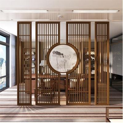 China Chemical Living Room Screen Interior Partition Wall Living Room Divider Stainless Steel Screens For Luxury Villa Decoration for sale