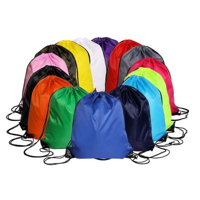 China Custom Wholesale Reusable 210D Polyester Drawstring Backpack Bags Drawstring Backpack Gift Bags for sale