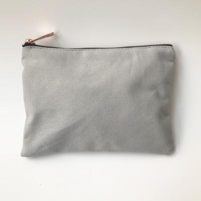 China Eco-friendly and Reusable Recycled Canvas Cosmetic Bags DIY Craft Bag Canvas Pen Pencil Cases Makeup Bags for sale