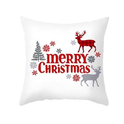 China PORTABLE Burlap Hemp Christmas Square Pillow Covers Cushion Cover Cases Customized Sublimation Printing for sale