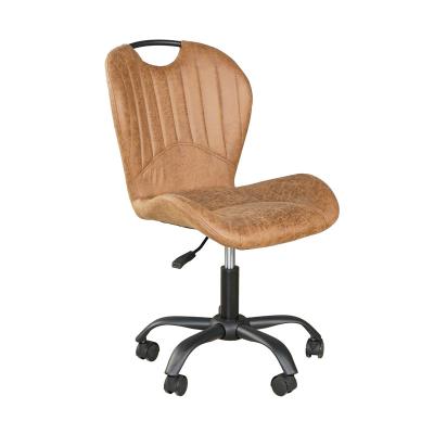 China Leather Comfortable Movable Chair Swivel Chair Swivel Ergonomic PU Office Study Rotating Chair for sale