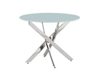 China Adjustable (Height) Custom Design Modern Home Furniture Glass Round Dining Tables for sale