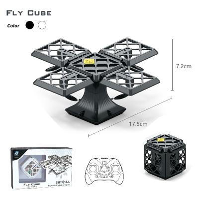 China RC Mini RC Hobby Flying Cube Planes 2.4G Wifi Led Control Light Gyro Camera One Button HD Radio Control Aircraft for sale