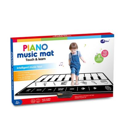 China Playing Kids Piano Mat Animal Cartoon Music Electric Piano Cover Musical Play Modes Touch Play Toy Musical Instrument Playmat for sale