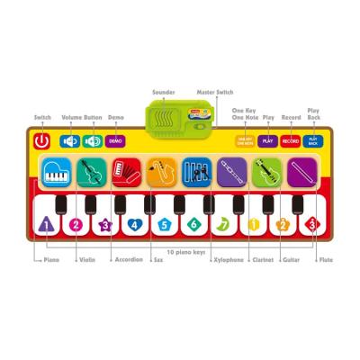 China Toy Kids Electronic Piano Mat Battery Operated Keyboard Musical Toy For Boys Girls Toddler Cartoon Dancing Learn Education Protective Playmat for sale