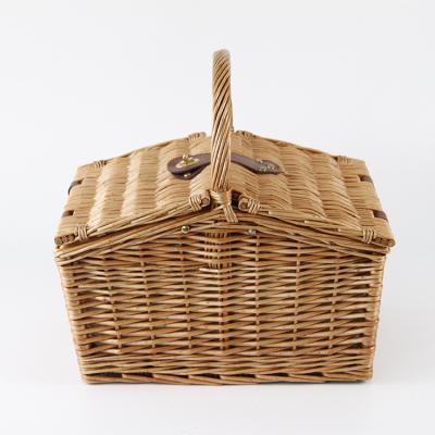 China New Style Spring Take Out Picnic Basket Viable Wholesale Picnic Basket Wicker Woven Picnic Basket for sale