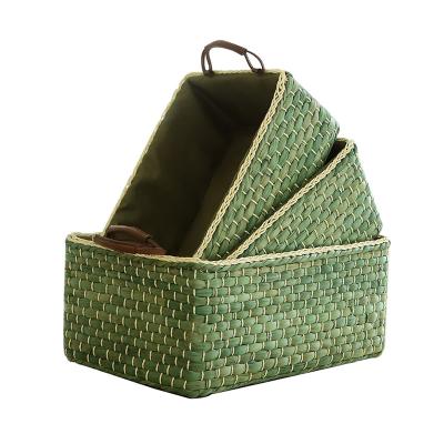 China Viable Large Size Home Supplies Large Corn Bran Storage Basket for Home and Cosmetic Storage Box for sale