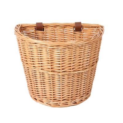 China New-fashion handmade folk cycle bicycle bicycle rack woven bicycle vintage bicycle rack front removable wicker basket for sale