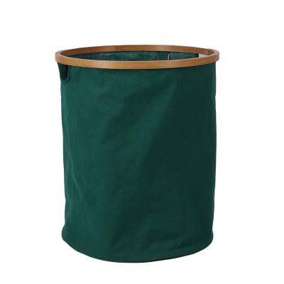 China New Fashion Sustainable Cloth Foldable Laundry Hamper Around Oxford Cloth Laundry Basket Laundry Organizer for sale