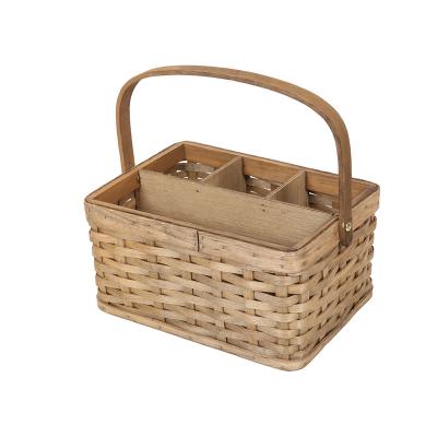 China Wooden Chips Storage Basket Suitable For Family Skillful Use Of Sustainable Multi-space Manufacturing for sale